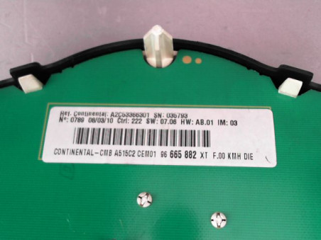 BLOC COMPTEURS CITROEN C3 2010
