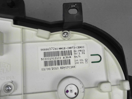 BLOC COMPTEURS PEUGEOT 206 2010