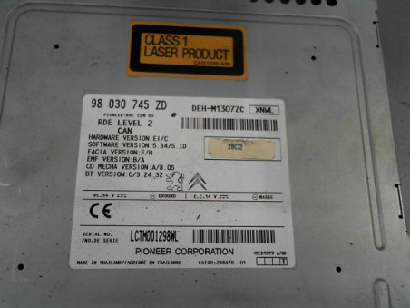 AUTORADIO PEUGEOT 208 2012