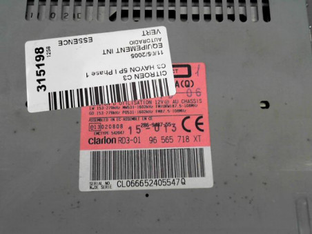AUTORADIO CITROEN C3 2005