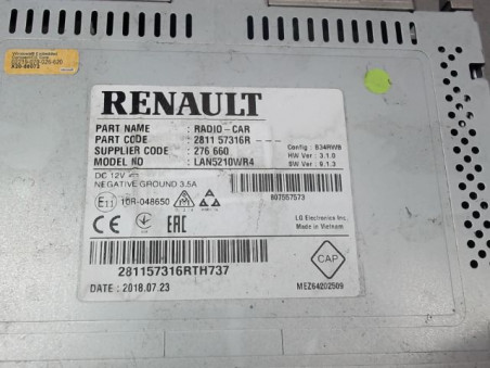 AFFICHEUR DIGITAL RENAULT CLIO IV Phase 1 2012-...