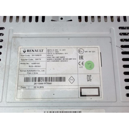 AUTORADIO RENAULT CLIO IV Phase 1 2012-...