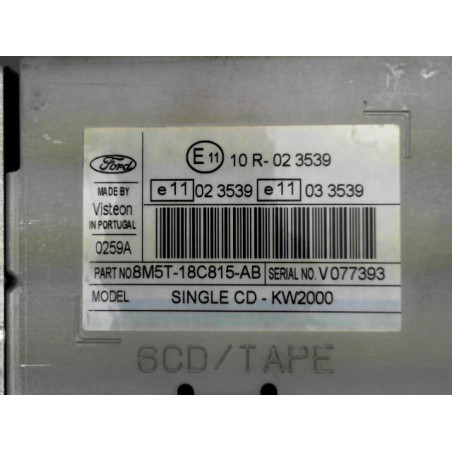 AUTORADIO FORD FOCUS II Phase 2 2008-2010
