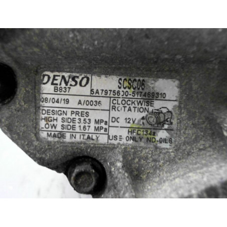 COMPRESSEUR AIR CONDITIONNE FIAT 500 II Phase 1 2007-...