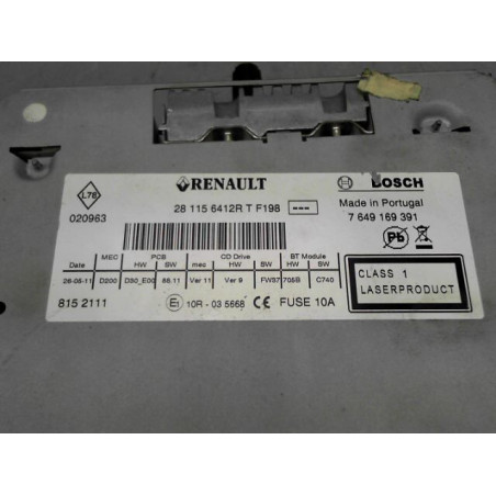 AUTORADIO RENAULT CLIO III Phase 2 2009-...