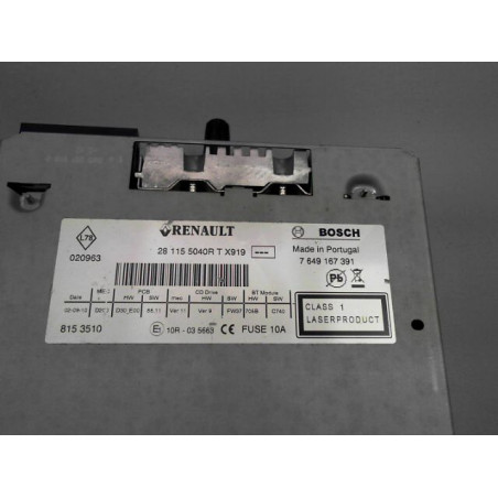 AUTORADIO RENAULT SCENIC MONOSP. III Phase 1 2009-2011
