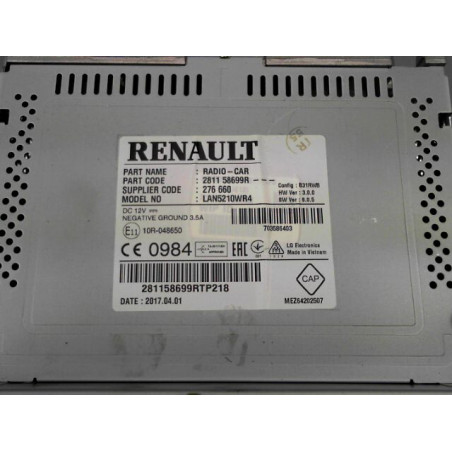 AUTORADIO RENAULT CLIO IV Phase 1 2012-...