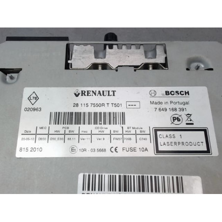 AUTORADIO RENAULT GRAND SCENIC MONOSP. III Phase 1 LONG 2009-2011